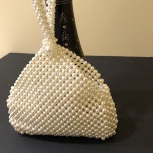 Handmade Handbag | Pearl Beaded Handbag | Bridal bag | evening occasion Handbag